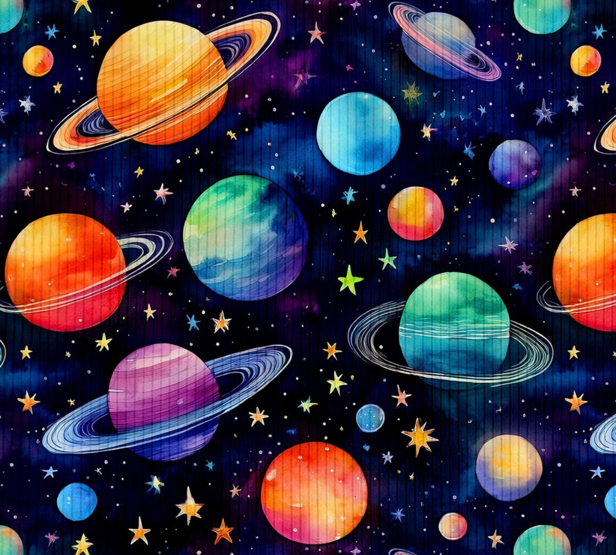 Galaxy Planets Ribbed - Limited Vault Fabric