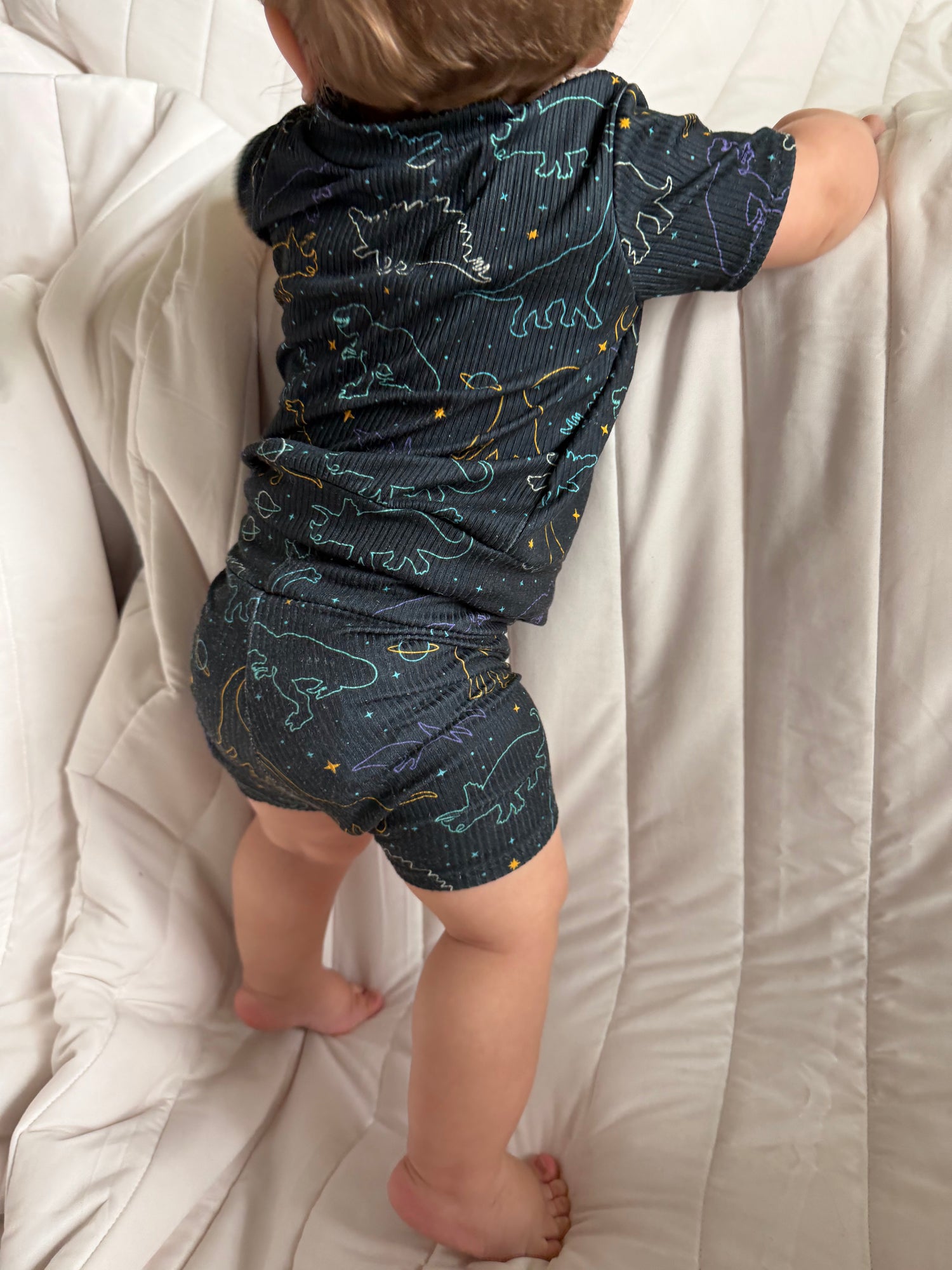 Cosmic Dino Nights Ribbed Summer Lounge Set