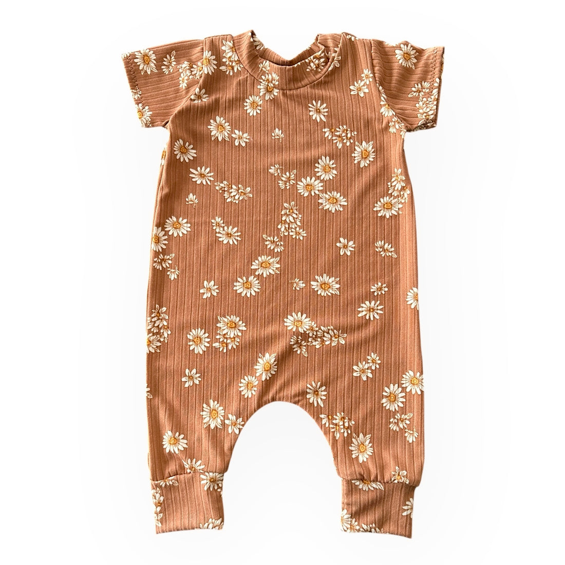 Caramel Daisies Harem Romper
