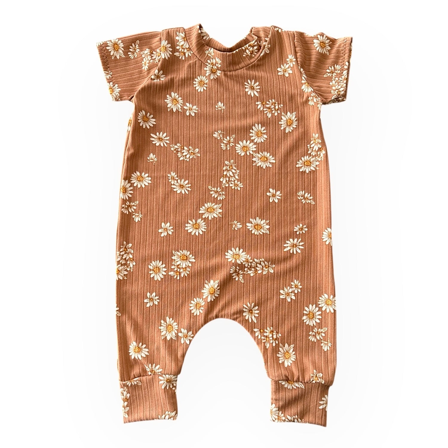 Caramel Daisies Harem Romper