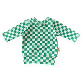Green Checkered Lounge Top
