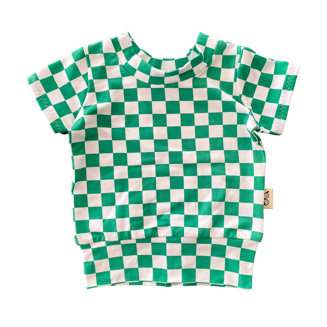 Green Checkered Summer Lounge Top