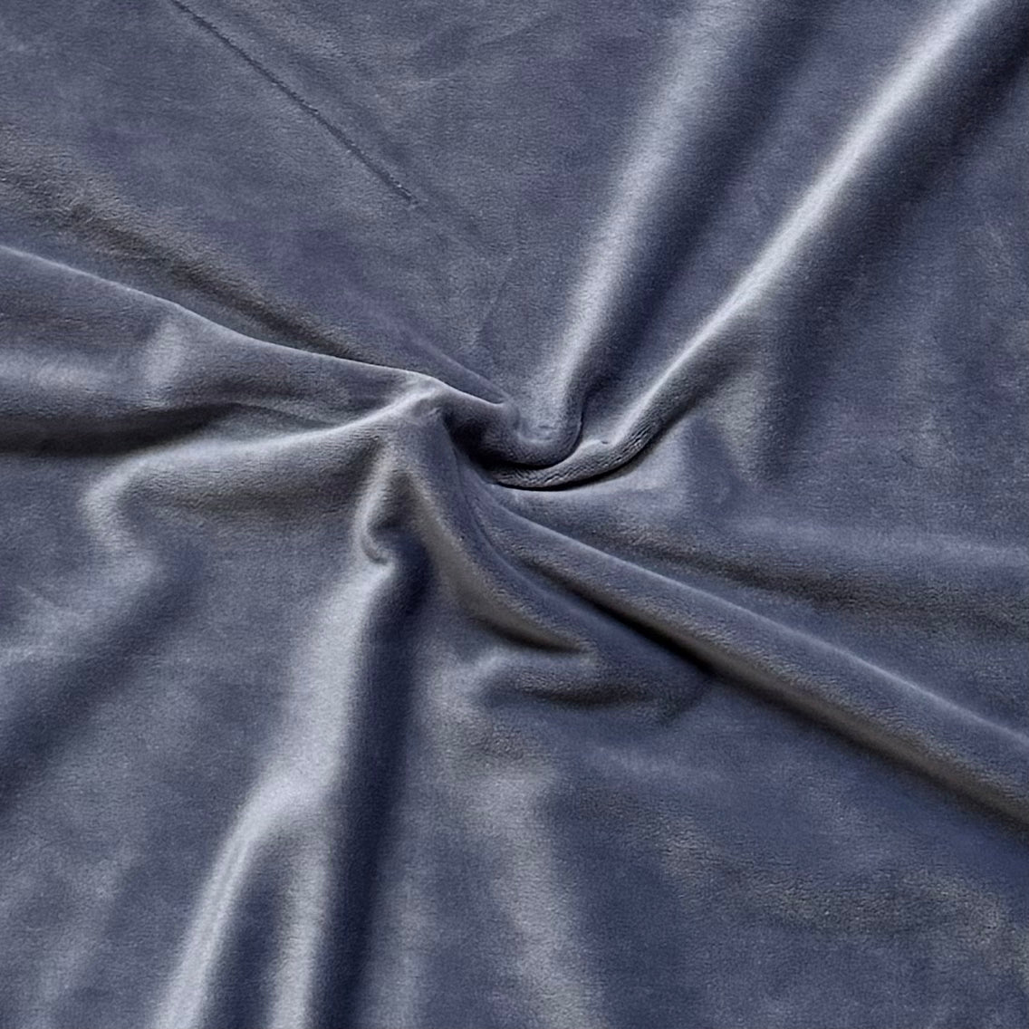 Dusty Slate Blue Plush Velvet - Limited Vault Fabric