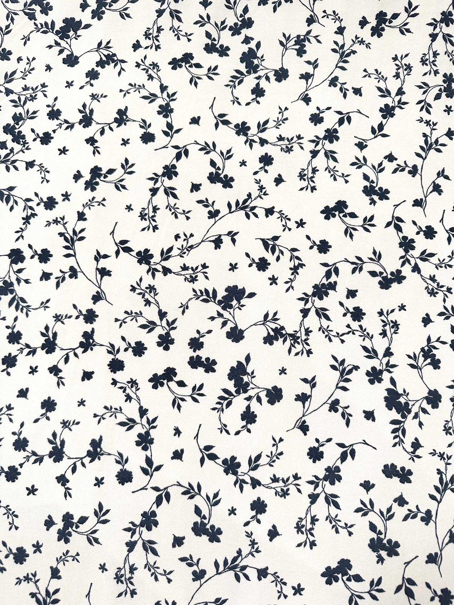Navy Floral On Cream - Limited Vault Fabric