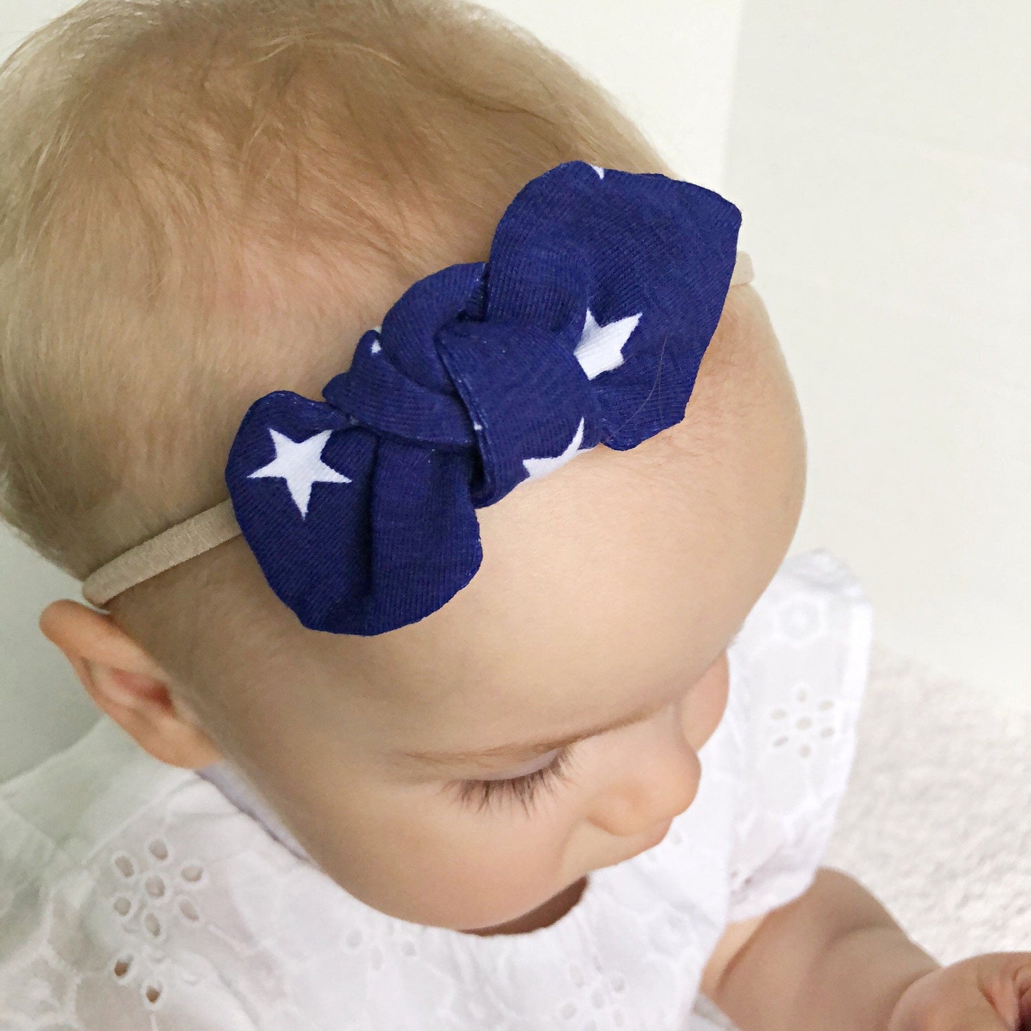 Navy Stars Headbands