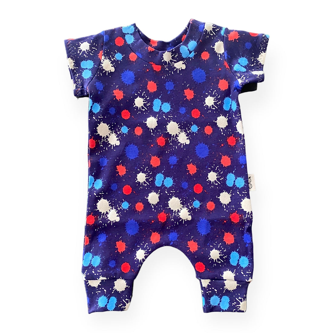 Fireworks Spark on Blue Harem Romper