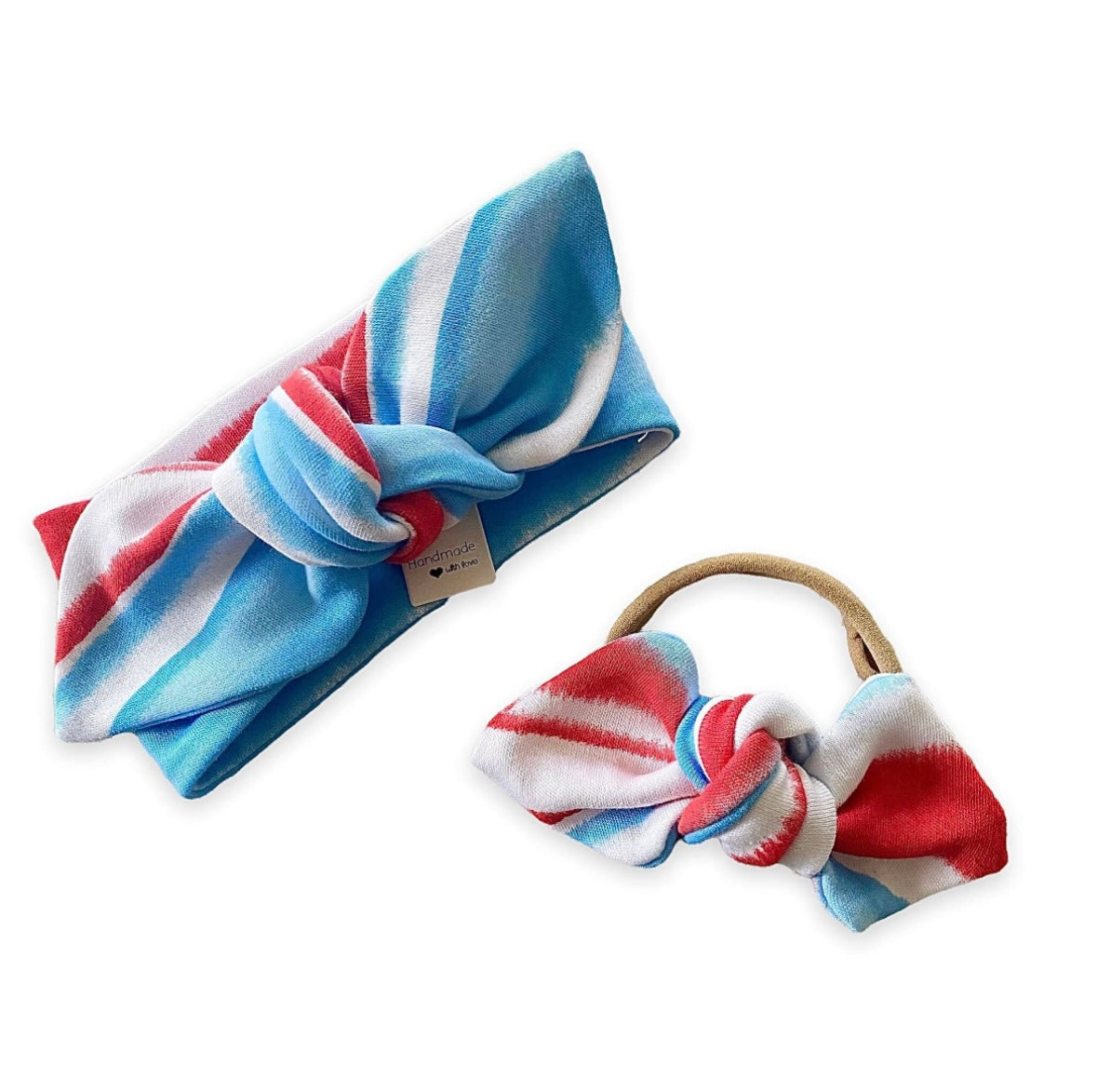 Patriotic Tie Dye Stripes Headbands