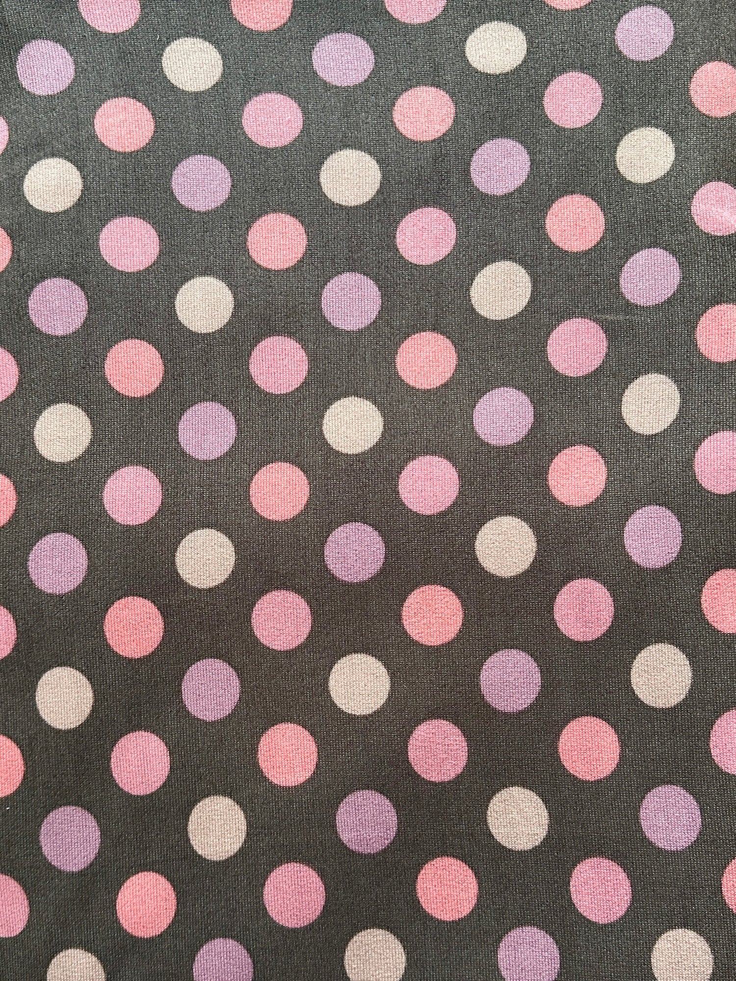 Confetti Night ( Pink, purple &amp; cream polka dots on charcoal ) - Limited Vault Fabric