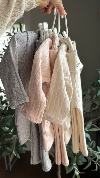 Blush Pink Cable Knit - Limited Vault Fabric