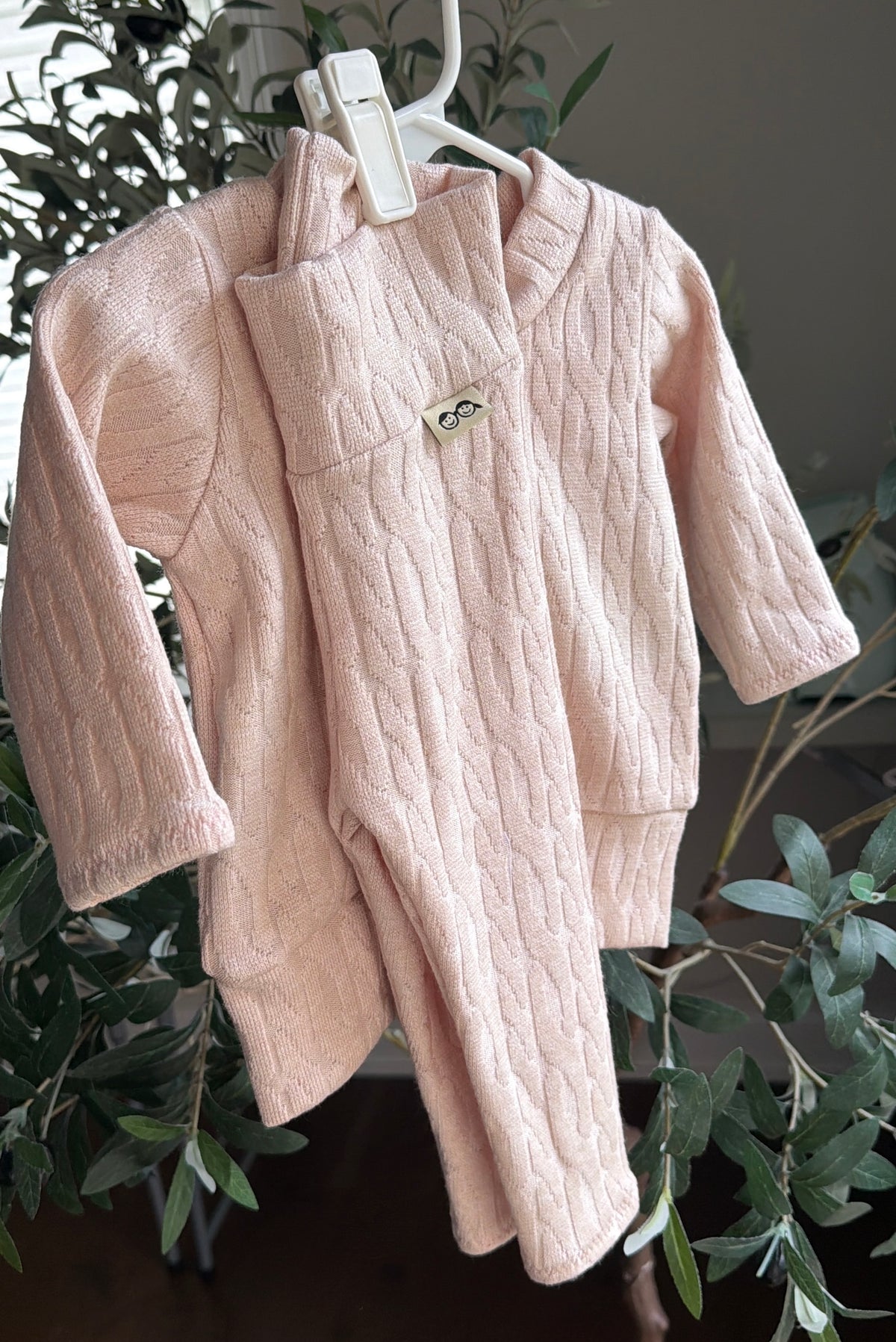 Blush Pink Cable Knit - Limited Vault Fabric