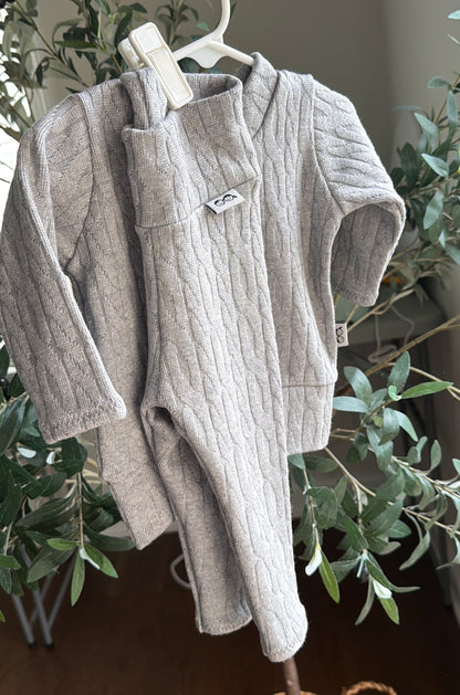 Cloud Gray Cable Knit - Limited Vault Fabric