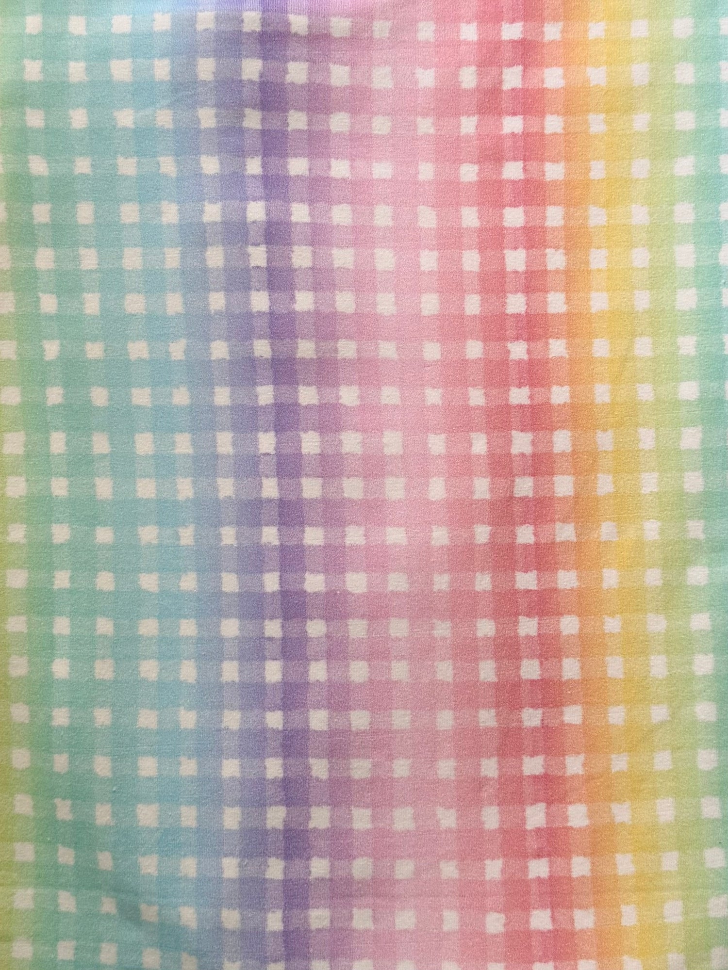 Pastel Rainbow Gingham - Limited Vault Fabric