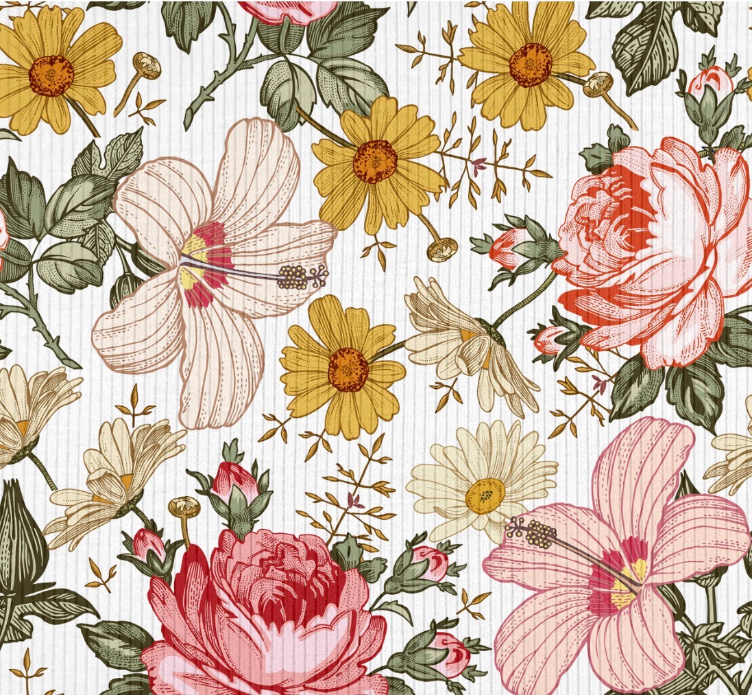 Vintage Bloom Garden Ribbed - Limited Vault Fabric