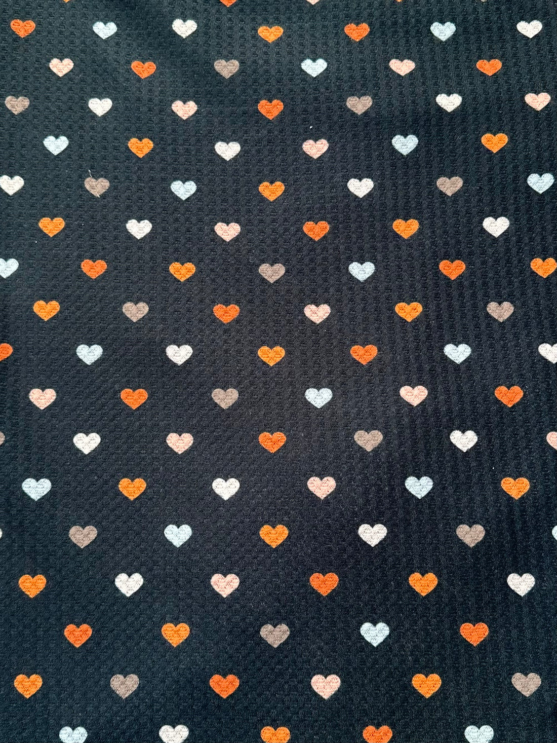 Night Hearts Waffle Knit - Limited Vault Fabric