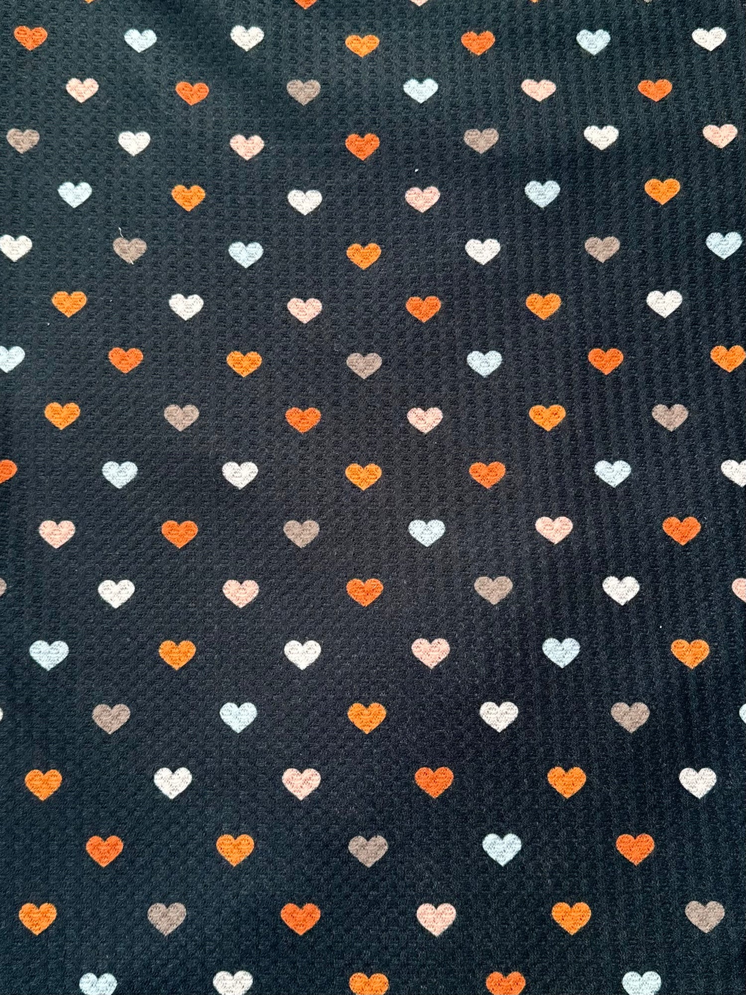 Night Hearts Waffle Knit - Limited Vault Fabric