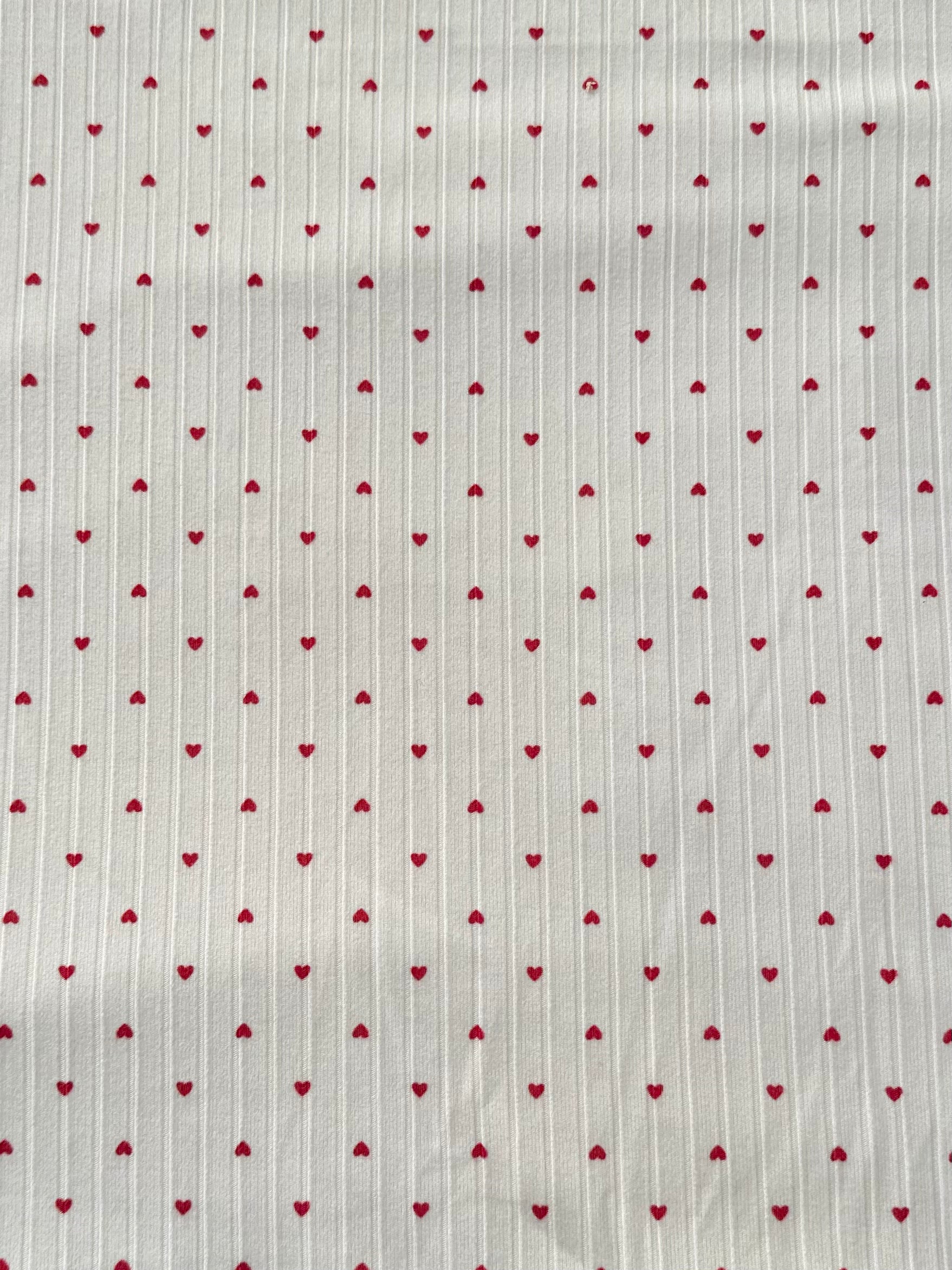 Hearts on White  - Limited Vault Fabric