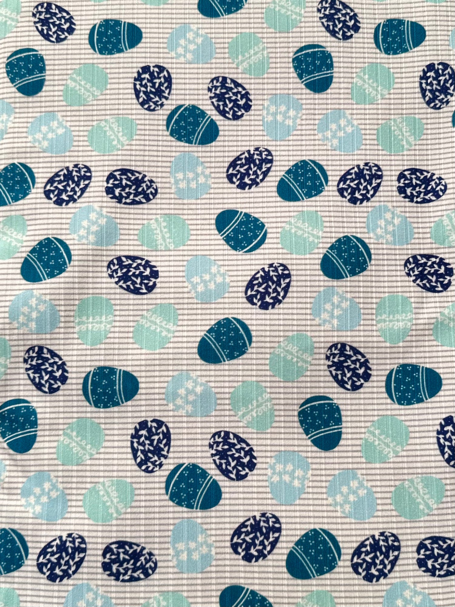 Blue Easter Eggs Ribbed - Limited Vault Fabric