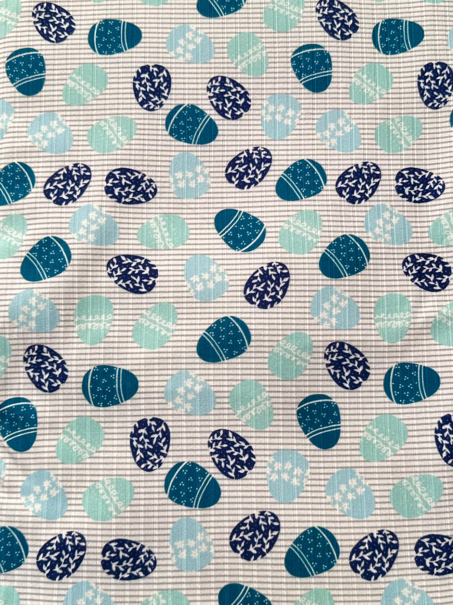 Blue Easter Eggs Ribbed - Limited Vault Fabric