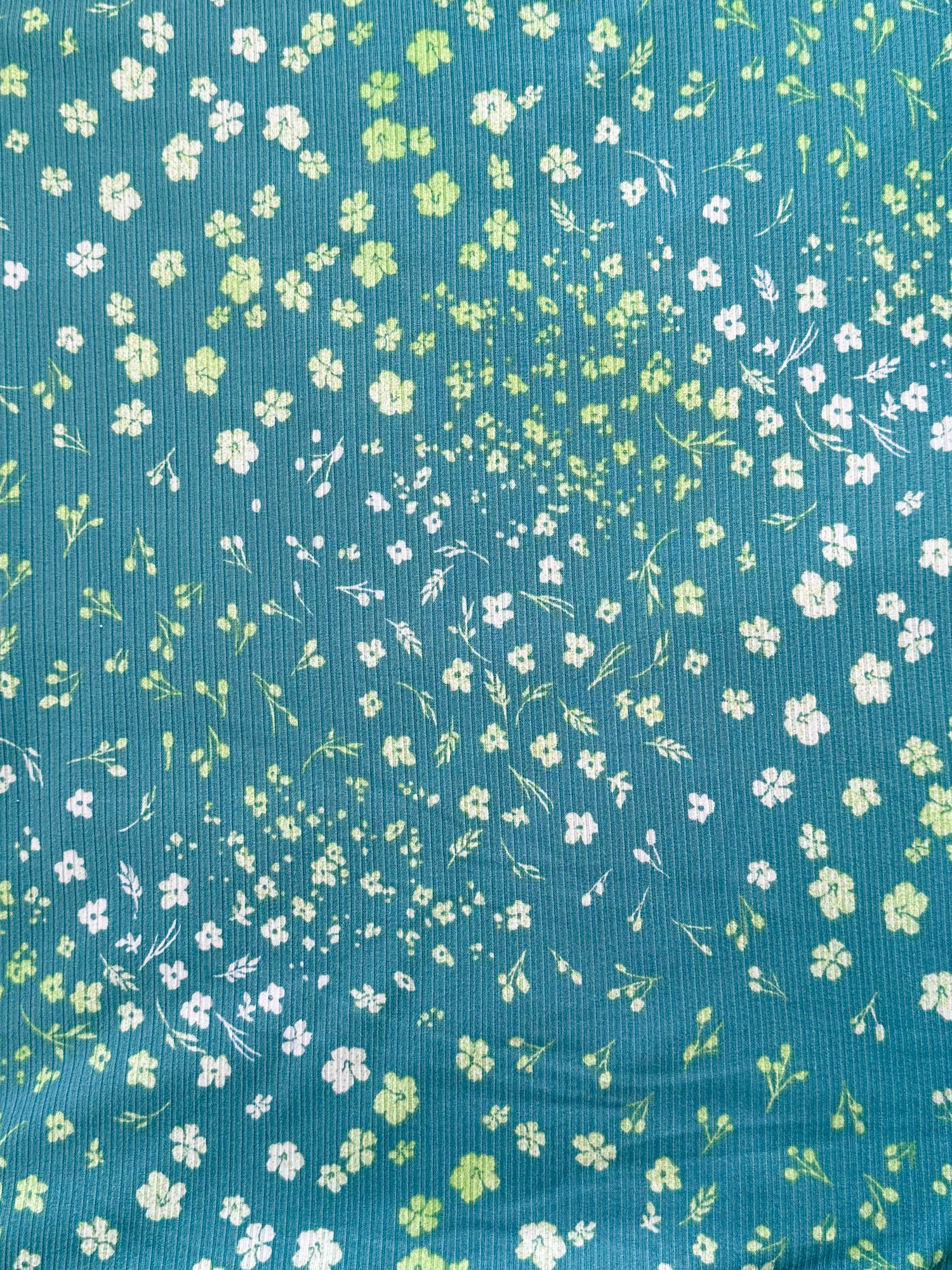 Teal Meadow Ribbed - Limited Vault Fabric