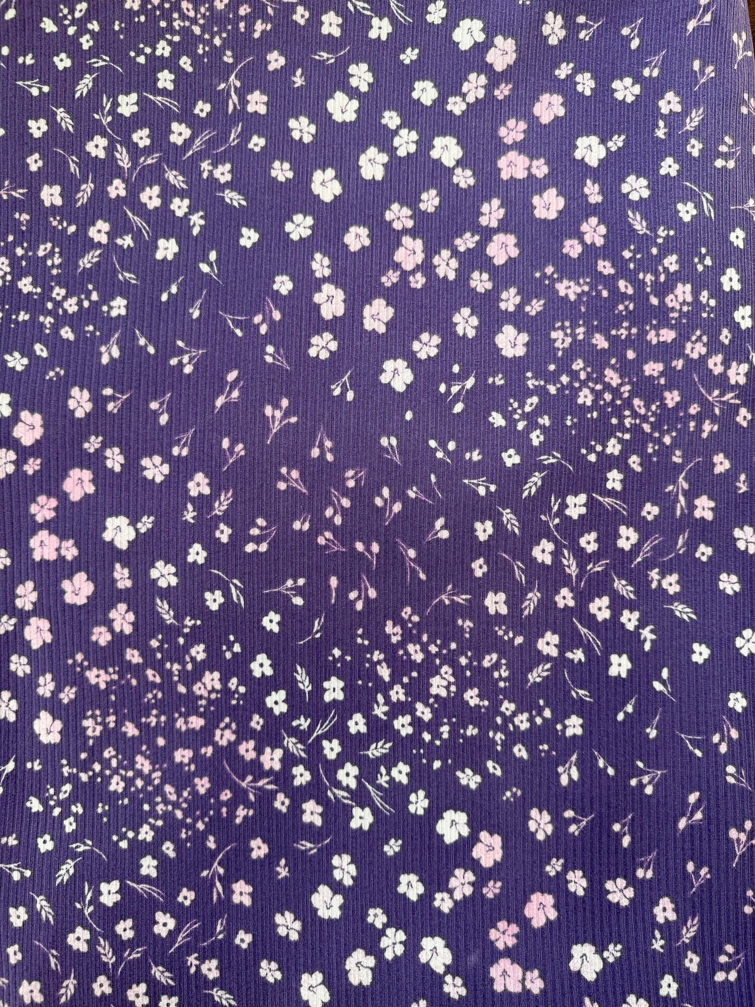 Lilac Meadow Ribbed - Limited Vault Fabric