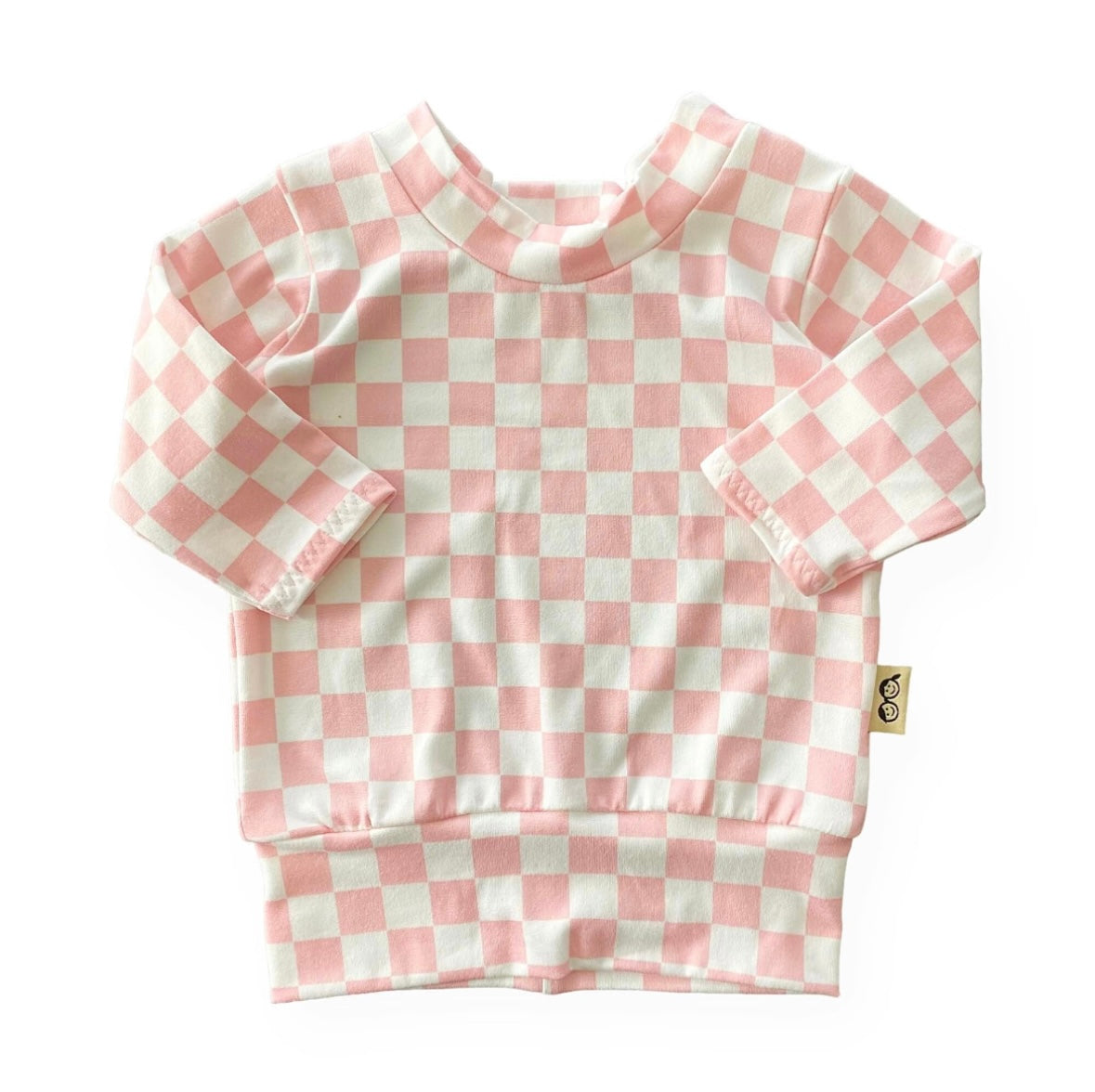 Pink Retro Checkered Lounge Top