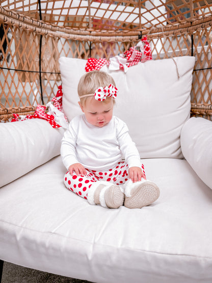 White Red Polka Dots Headbands