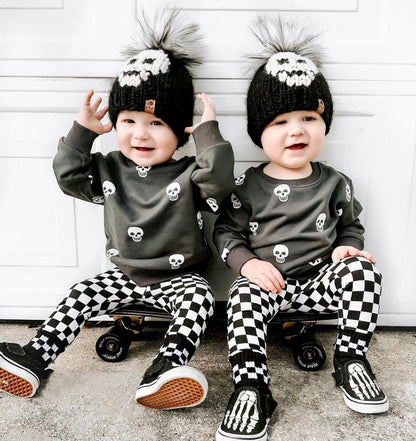 Black Retro Checkered Leggings