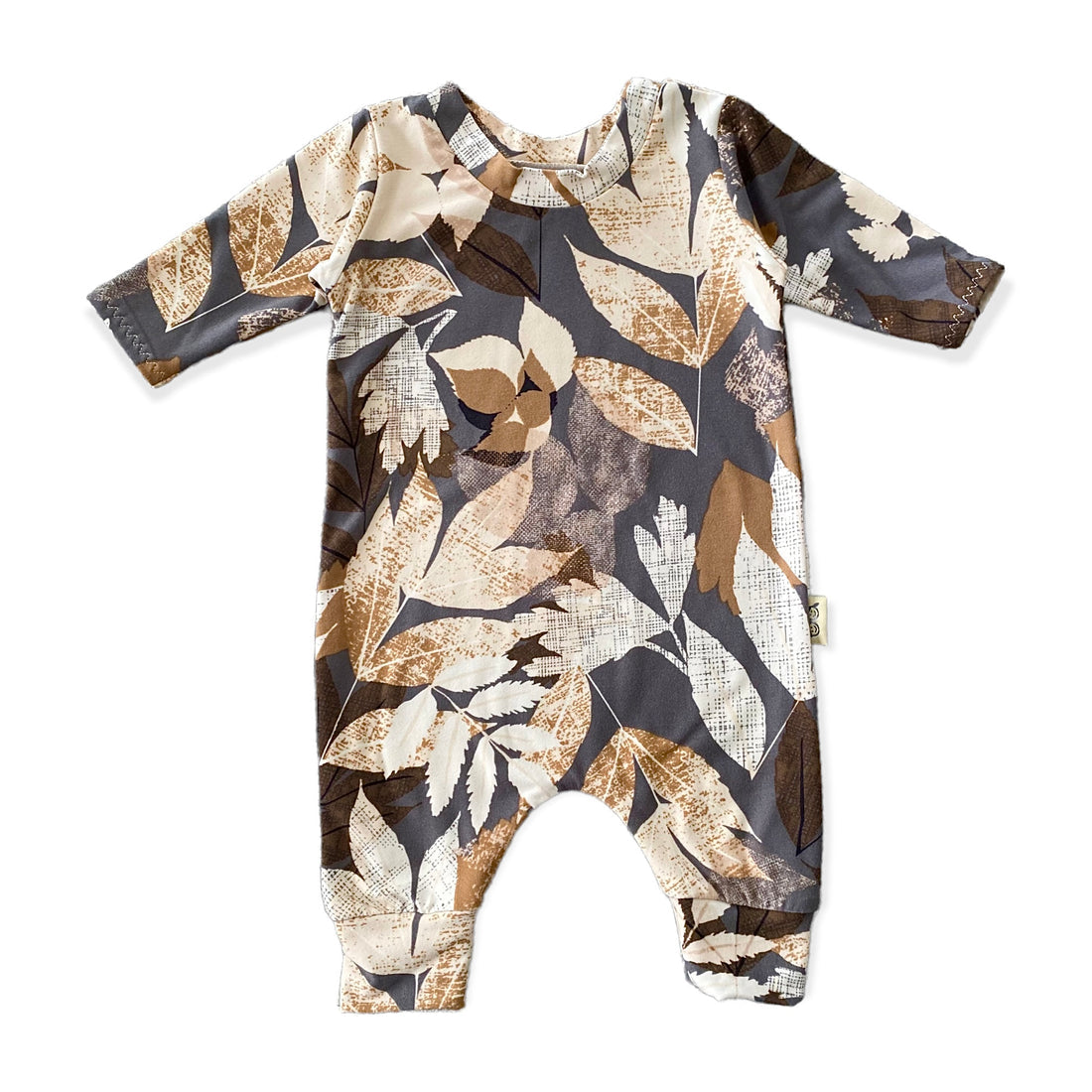 Leaves on Midnight Blue Harem Romper