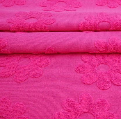 Pink 3D Daisy Ribbed - Limited Vault Fabric