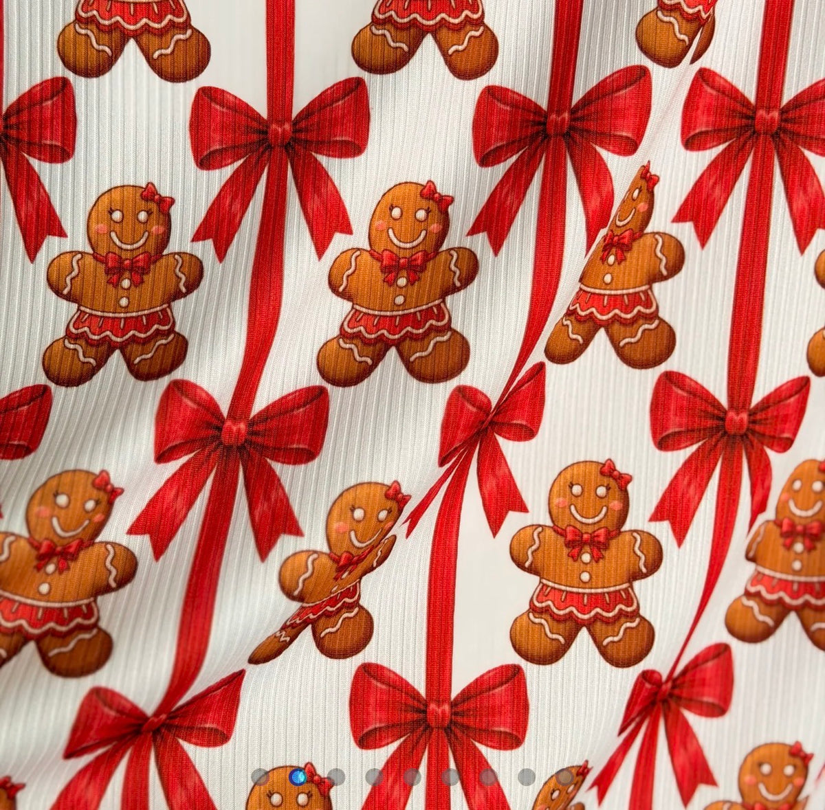 Gingerbread &amp; Bows Ribbed - Limited Vault Fabric