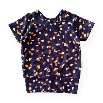 Navy Terrazzo Summer Lounge Top