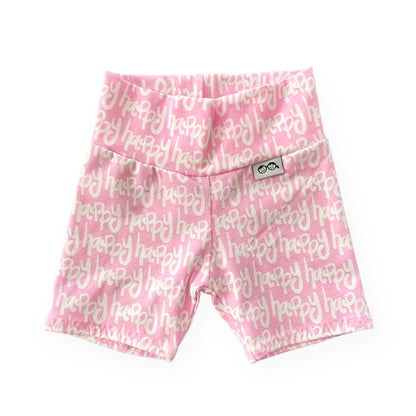 Happy Pink Biker Shorts Lounge Set 