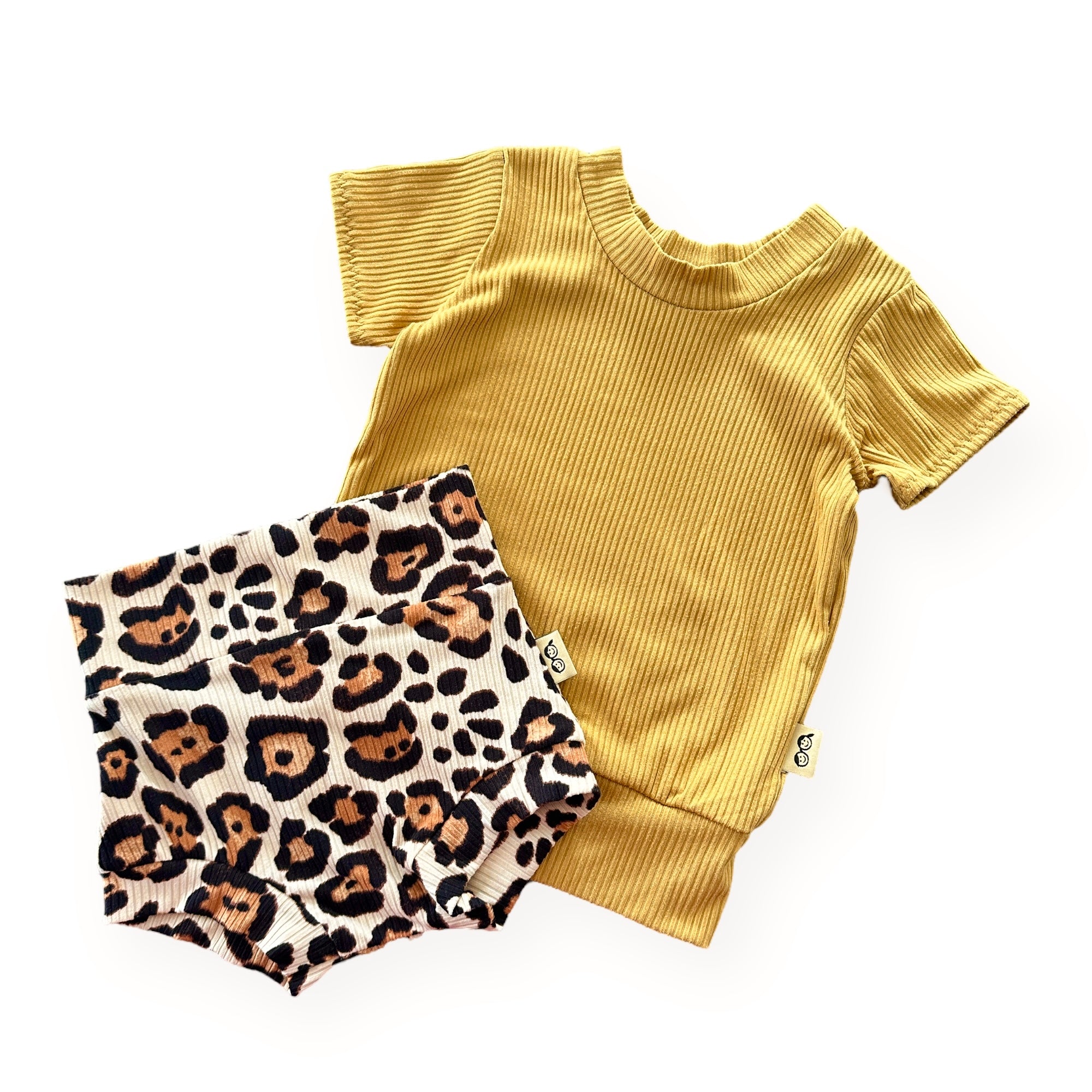 Mustard Ribbed and Taupe Leopard Summer Lounge