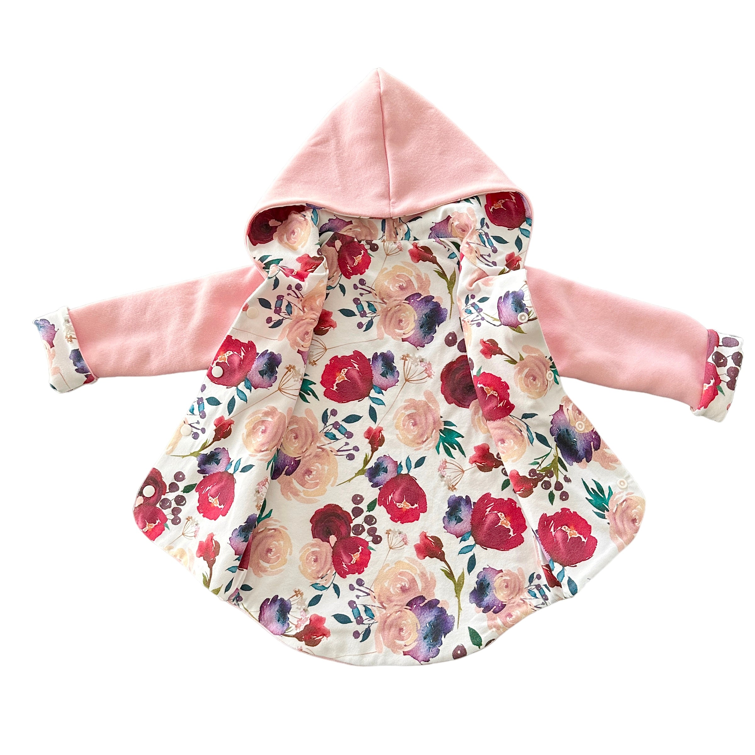 Pink Floral Hooded Jackets