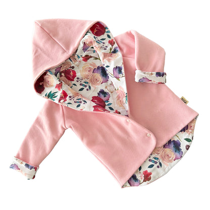 Pink Floral Hooded Jackets