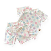 Rainbow Snowflakes Biker Shorts Lounge Set