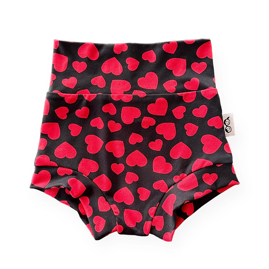 Red Hearts on Black Bummies