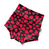 Red Hearts on Black Bummies