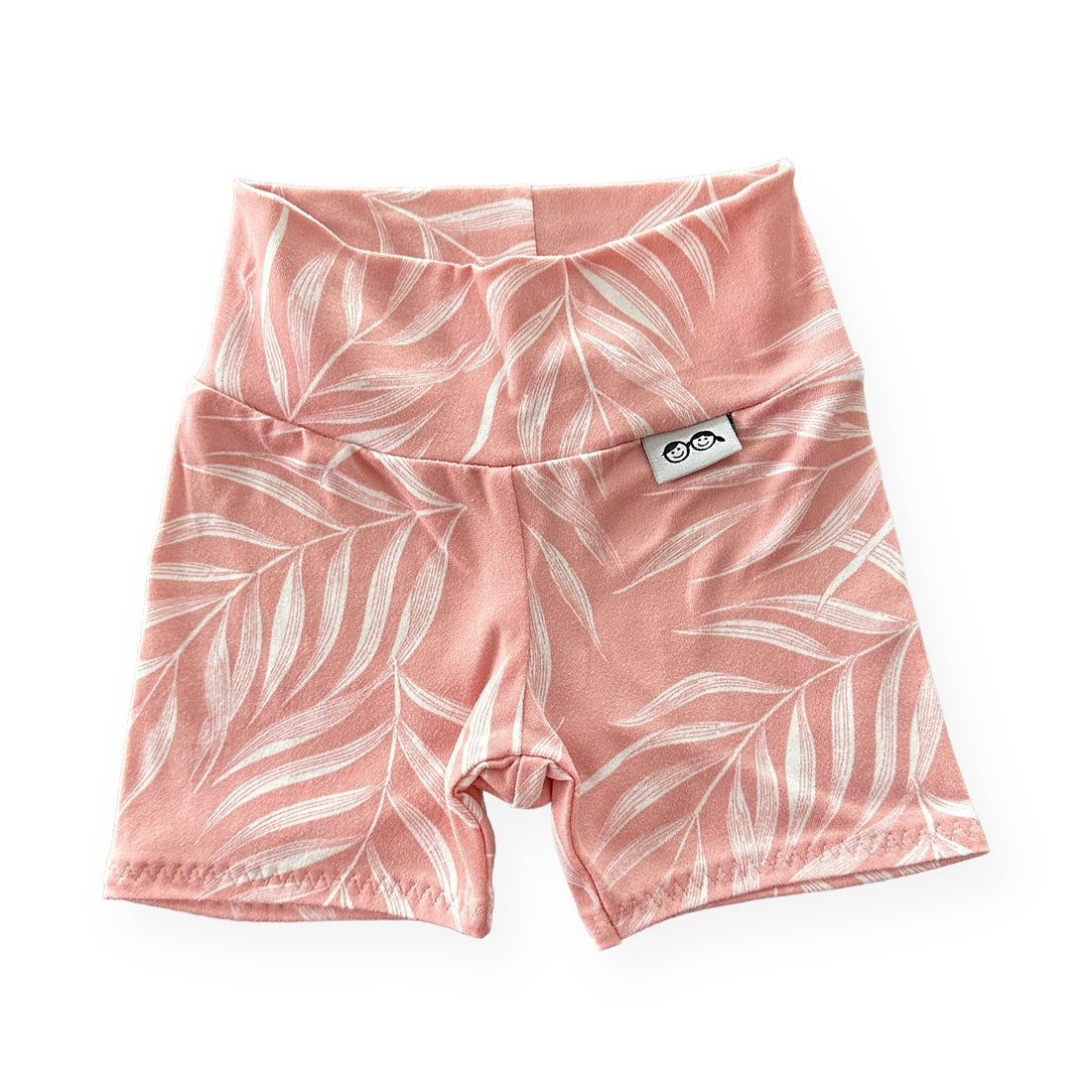 Pink Pampas Leaves Biker Shorts