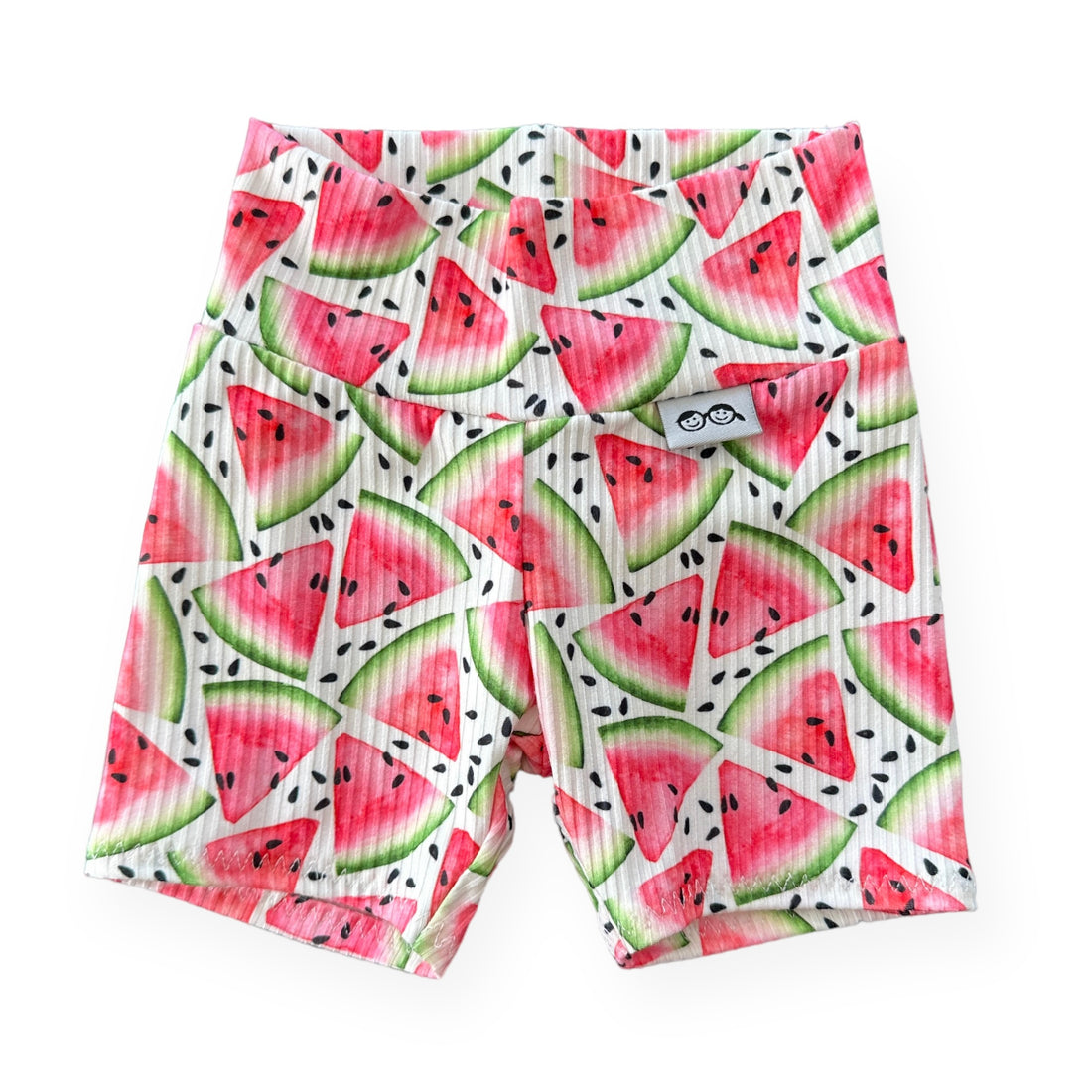 Watermelon Ribbed Biker Shorts