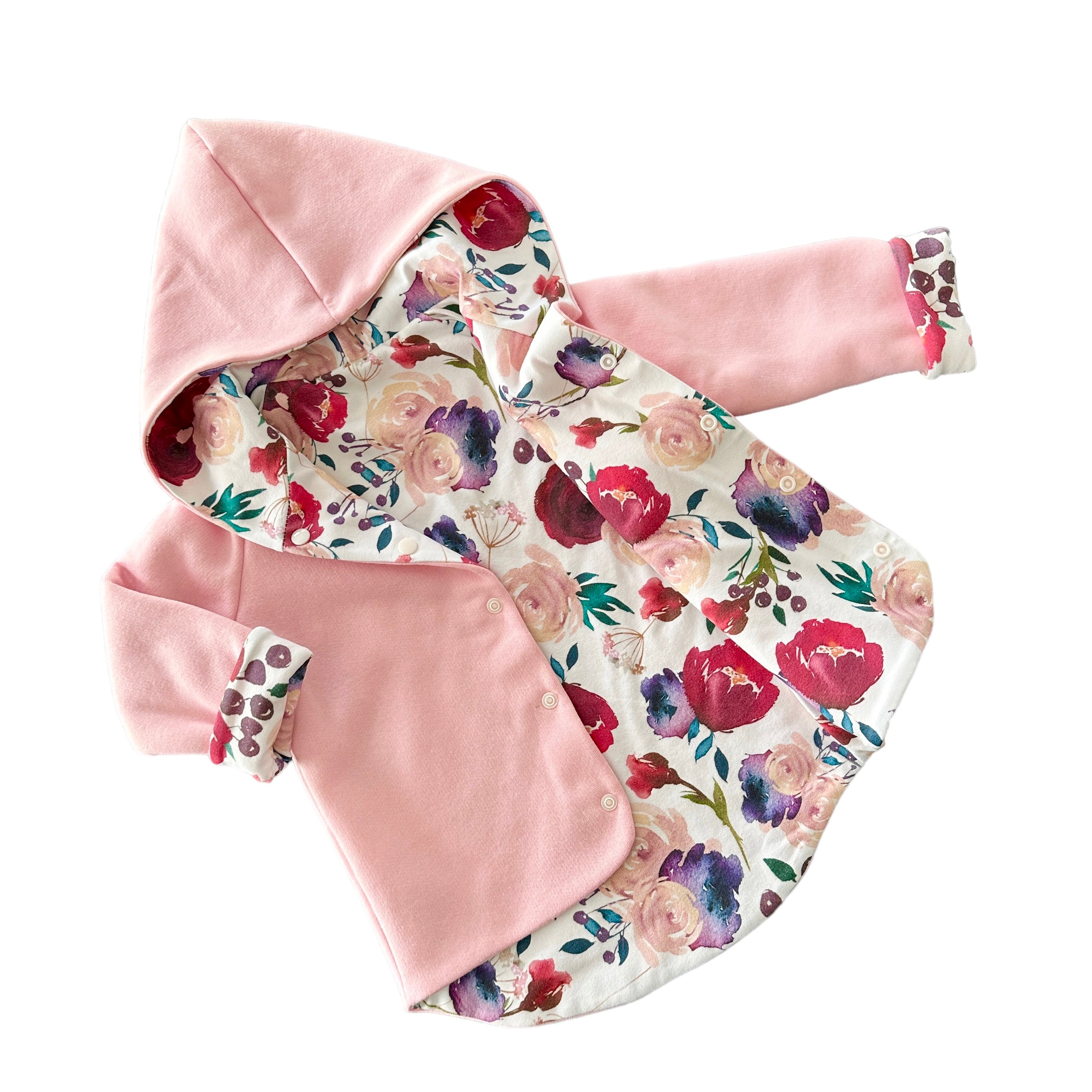 Pink Floral Hooded Jackets