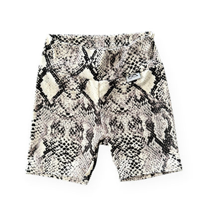 Grey Snake Print Biker Shorts Lounge Se