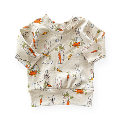Easter Bunnies with Carrots Lounge Top