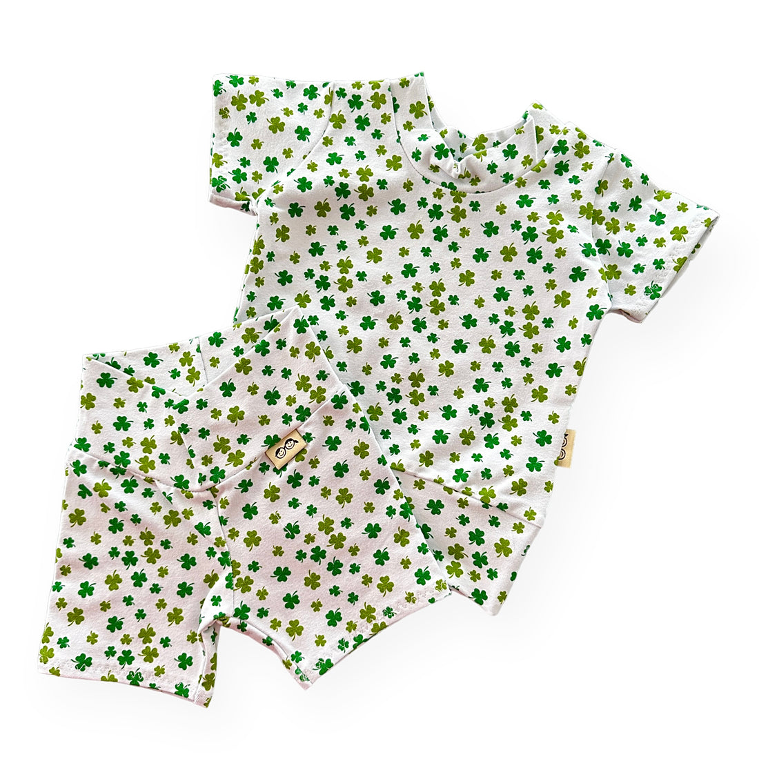 Dainty Shamrocks Biker Shorts Lounge Set