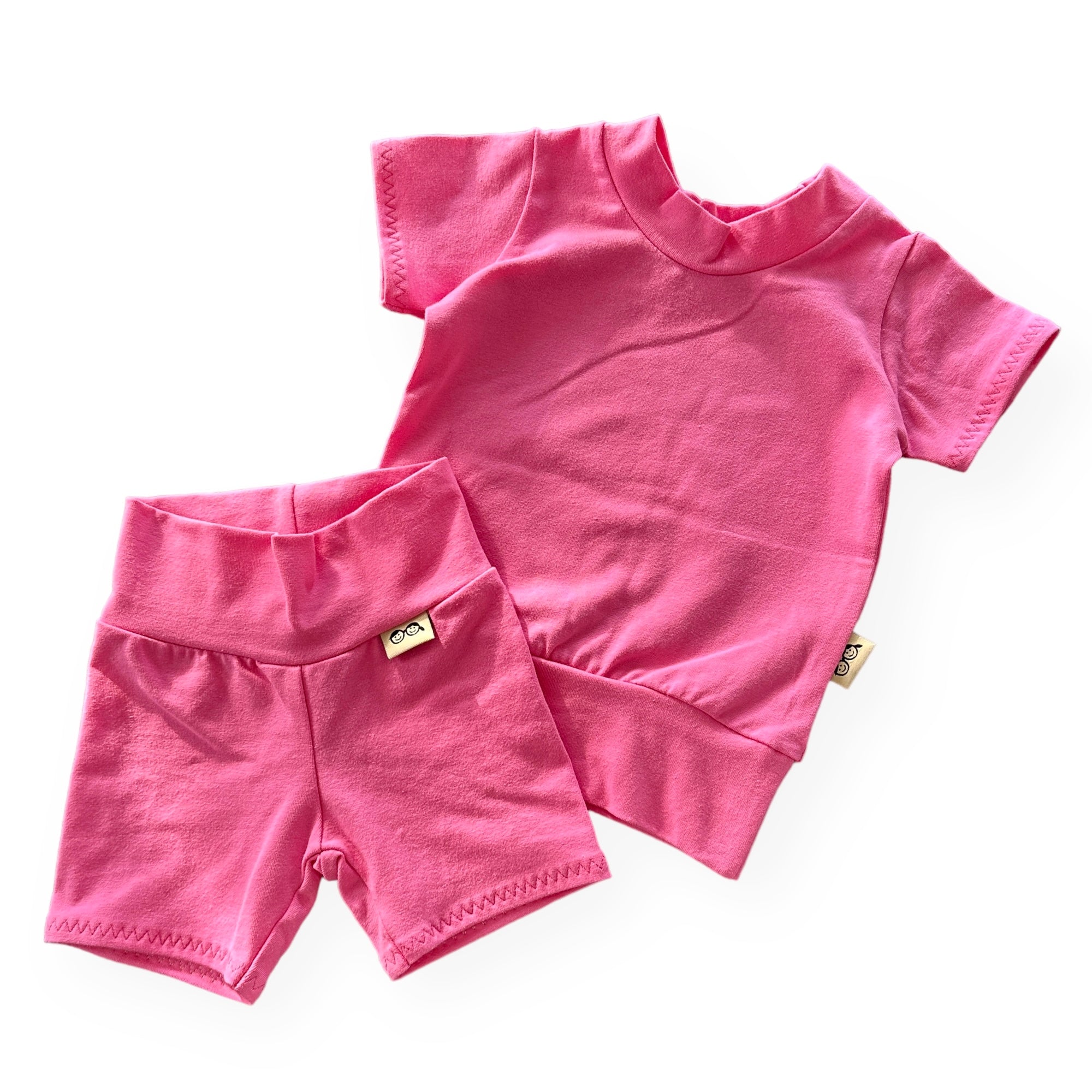 Pink Biker Shorts Lounge Set