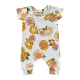 Retro Sunfloweres Harem Romper