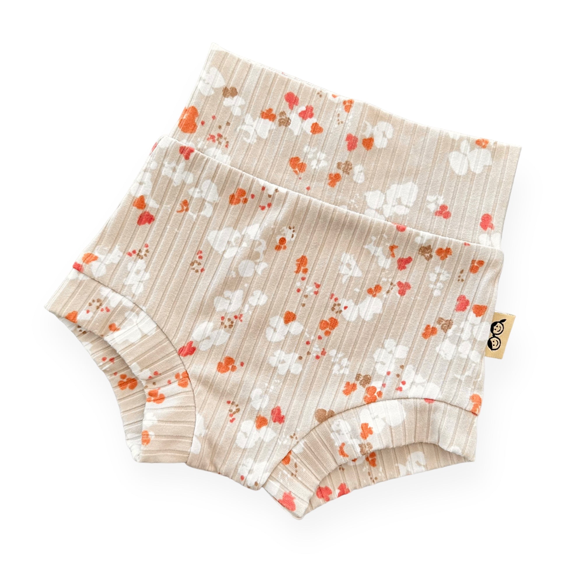 Floral Latte Ribbed Bummies and/or Headbands