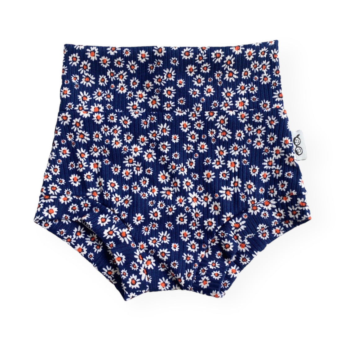Dainty Daisies on Navy Ribbed Bummies