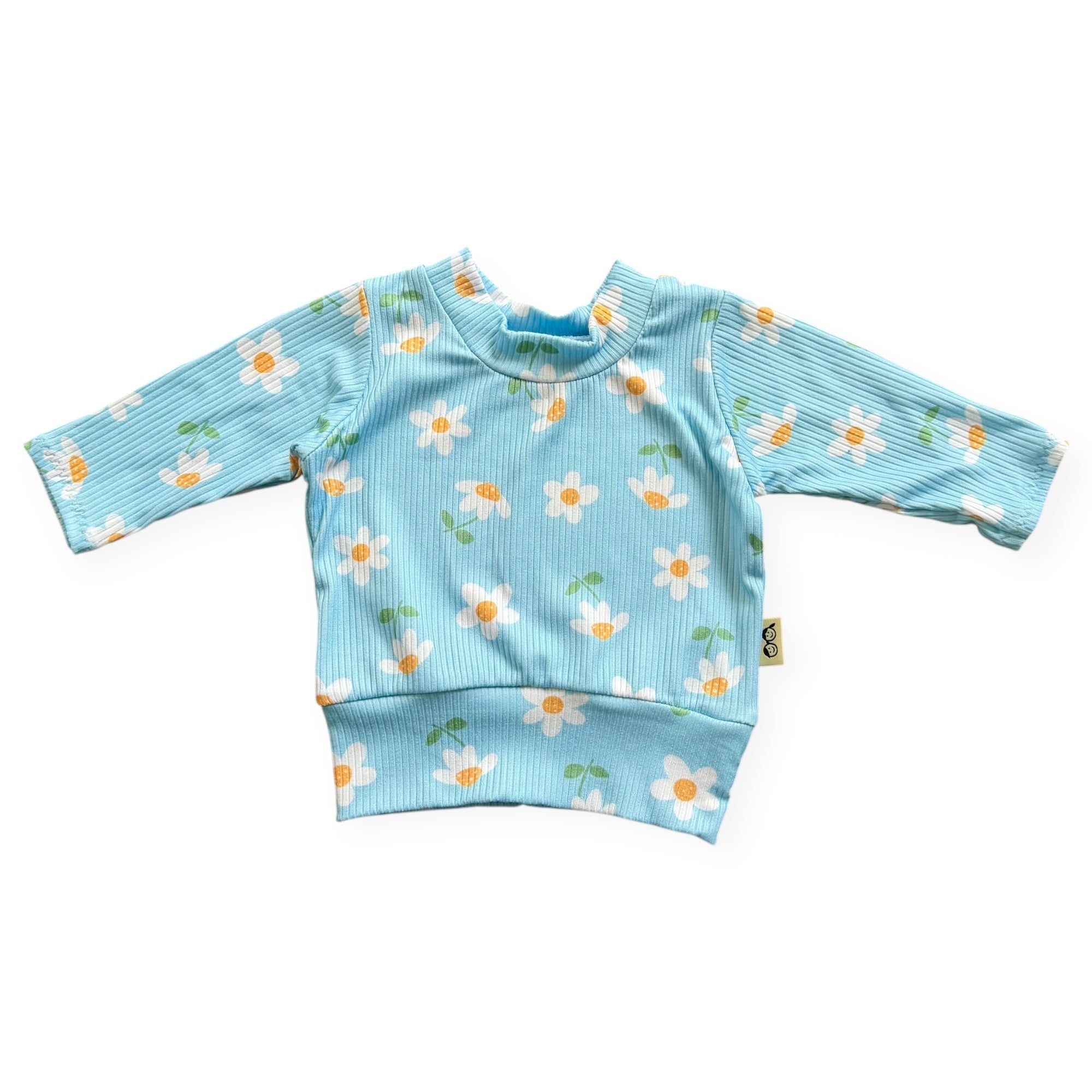 Blue Sky Daisies Ribbed Lounge Set