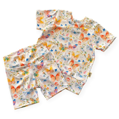Butterfly Garden Ribbed Summer Lounge Set